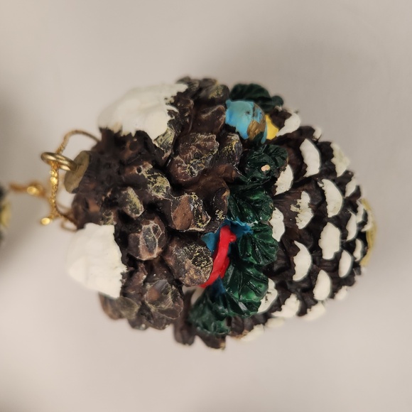 Set of 4 Woodland Pinecone Ornaments from 2003 - Picture 9 of 17
